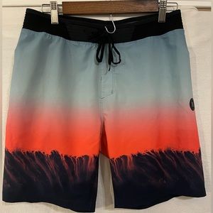Hurley Phantom Board Shorts sz 29 Pocket Tie Waist